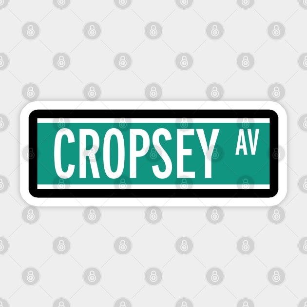 Cropsey Av Sticker by Assertive Shirts